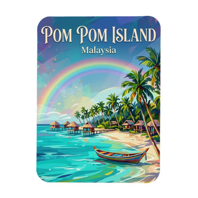 Pom Pom Island Malaysia Magnet (Vertikal)