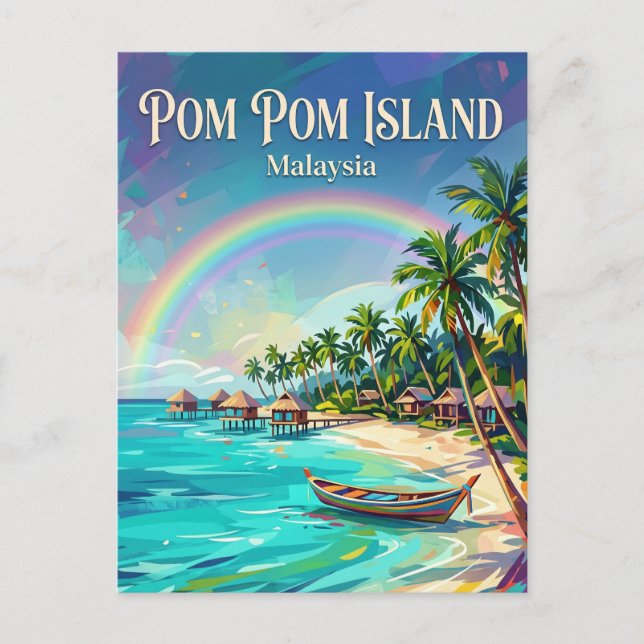Pom Pom Island Malaysia Vykort (Framsida)