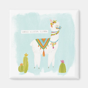 Pom Pom Llama Rama - Hela Lotta Llama Magnet
