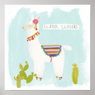 Pom Pom Llama Rama - Llater Llosers Poster