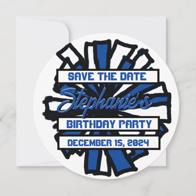 Pom Pom-platta inbjudningar, #2 Inbjudningar (Framsida)