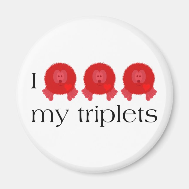 Pom Pom Triplets Magnet (Framsidan)