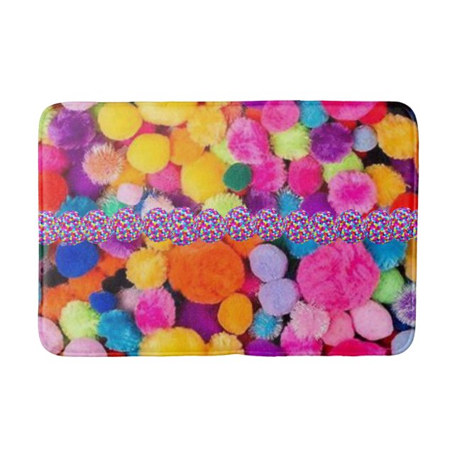 Pom Poms Bathroom Bath Mat Badrumsmatta (Framsidan)