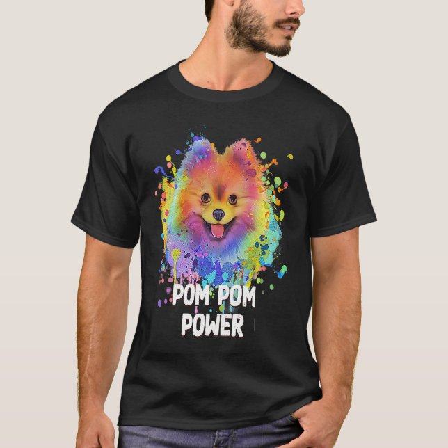 Pom Power Pommern Pommern Humor Leksak Röntdjur P T Shirt (Framsida)