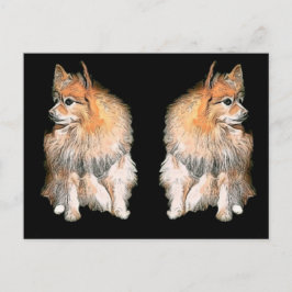 Pom som väntar på Santa #2 Helg Vykort