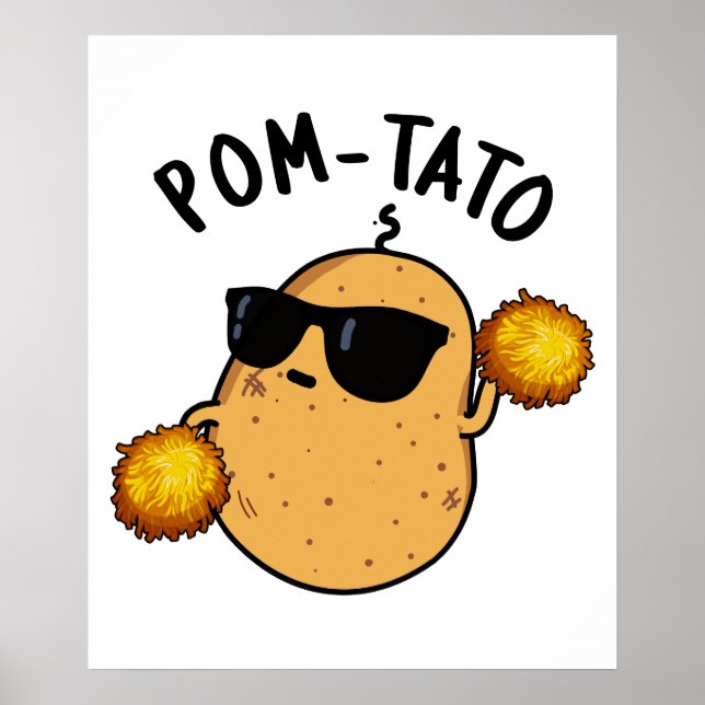 Pom-tato Funny Potato Pun Poster (Framsidan)