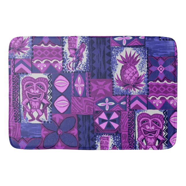 Pomaika’i Tiki Hawaiian Vintage Tapa Badrumsmatta (Framsidan)