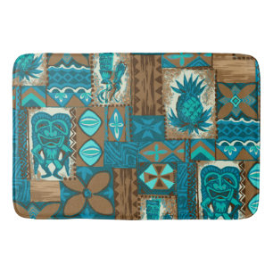 Pomaika'i Tiki hawaiansk vintageTapa Badrumsmatta