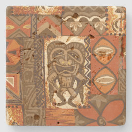 Pomaika'i Tiki hawaiansk vintageTapa Underlägg Sten