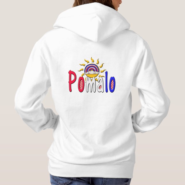 Pomalo - Kroatisk avslappning med Sol och regnbåge T Shirt (Baksida)