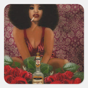 Pomba Gira Fyrkantigt Klistermärke