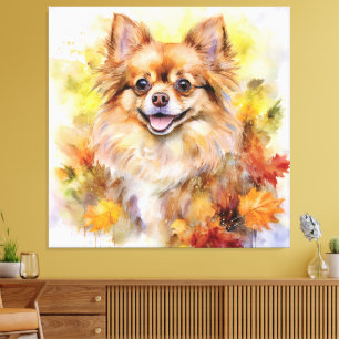 Pomchi Fall Watercolor Canvastryck