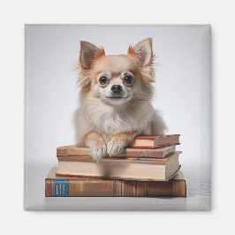 Pomchi på en stapel på Bokar Magnet