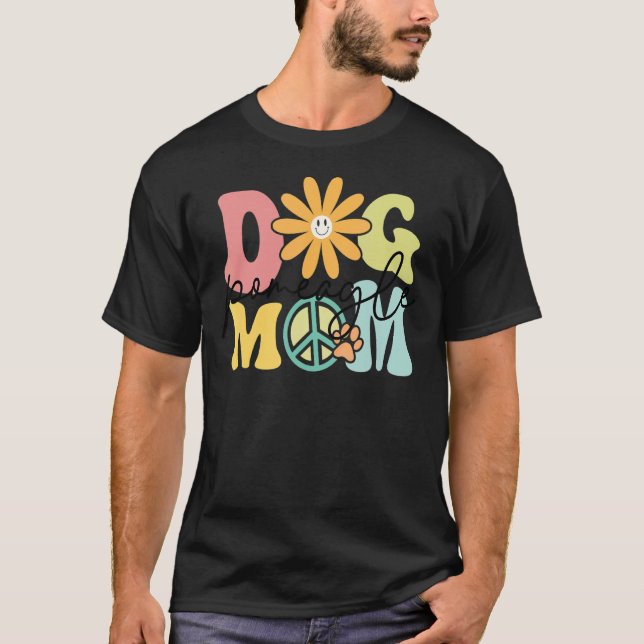 Pomeagle Groovy Hund Mamma Women Pet T Shirt (Framsida)