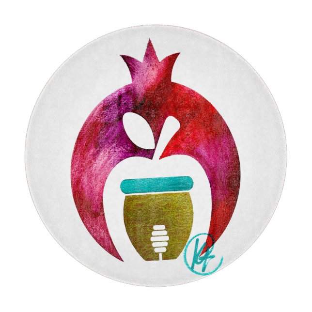 Pomegranat Apple honey Art Rosh Hashana Challah (Framsidan)