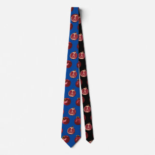Pomegranat Blue Neck Tie Slips