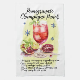 Pomegranat Champagne PunchRecipe - juldesign Kökshandduk