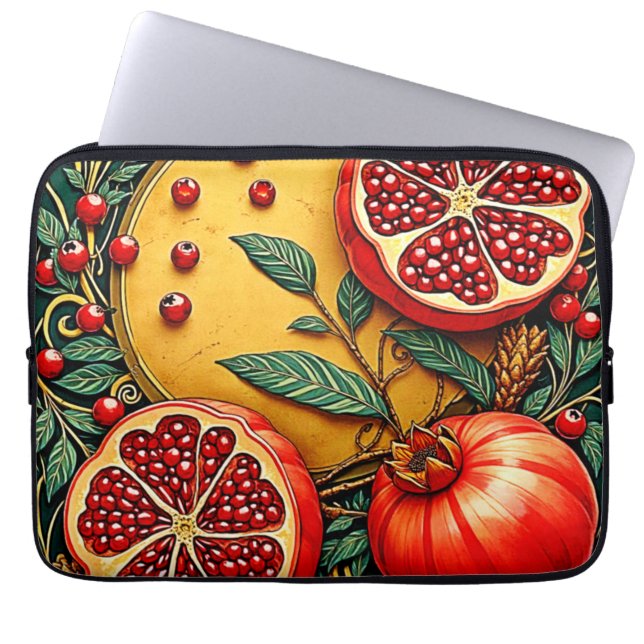 Pomegranat Elegance Art-utskrift Laptop Fodral (Framsidan)