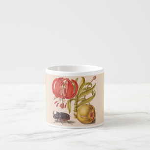 Pomegranat Flower, Fruit and Rhinoceros Beetle Espressomugg