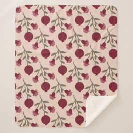 Pomegranat Gren med blommor och frukter