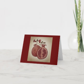 Pomegranat-mappat anteckningskort
