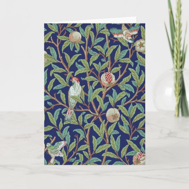 Pomegranat och Little Bird, William Morris Kort (Framsida)