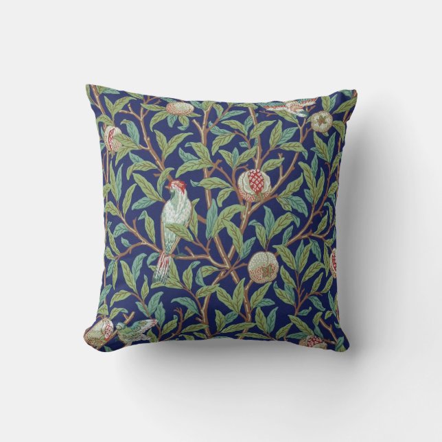 Pomegranat och Little Bird, William Morris Kudde (Framsida)