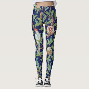 Pomegranat och Little Bird, William Morris Leggings