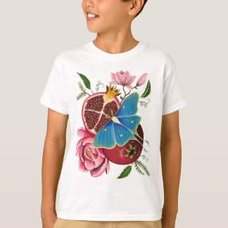 Pomegranat och Luna Moth Children's Basic T-Shirt