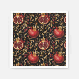 Pomegranat - Rik Blommigt Sömlös Mönster Pappersservett