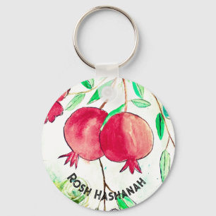 Pomegranat Rosh Hashanah Fruit Shana Tova Nyckelring