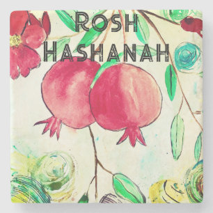 Pomegranat Rosh Hashanah Fruit Shana Tova Stenunderlägg
