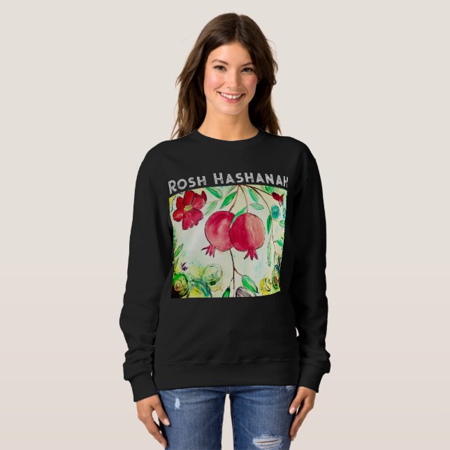 Pomegranat Rosh Hashanah Fruit Shana Tova T Shirt (Hel framsida)