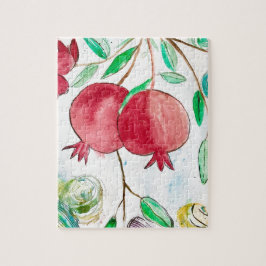 Pomegranat som målar granatkonst pussel