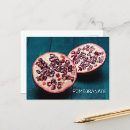 Pomegranat Vegan Fruit Gourmet Foodie Souvenir Helg Vykort