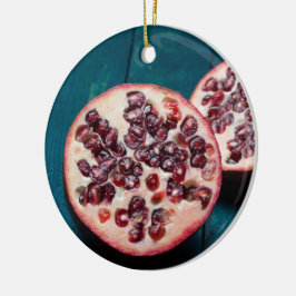Pomegranat Vegan Fruit Gourmet Foodie Souvenir Julgransprydnad Keramik