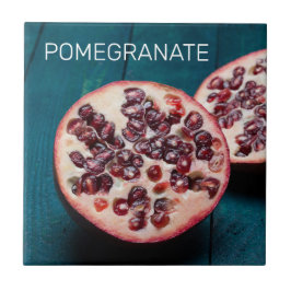Pomegranat Vegan Fruit Gourmet Foodie Souvenir Kakelplatta