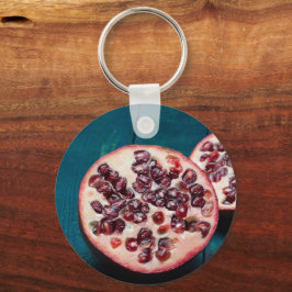 Pomegranat Vegan Fruit Gourmet Foodie Souvenir Nyckelring