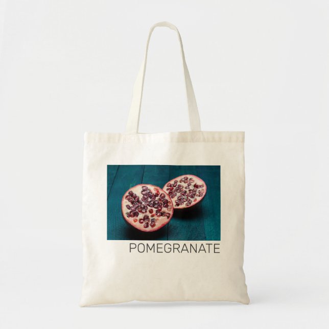 Pomegranat Vegan Fruit Gourmet Foodie Souvenir Tygkasse (Framsidan)