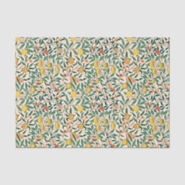 Pomegranat William Morris mjukt original på vitt