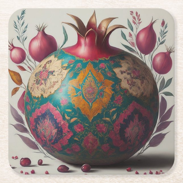Pomegranat Yalda underlägg (Framsidan)