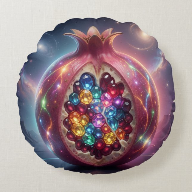 Pomegranate´4 Rund Kudde (Framsidan)