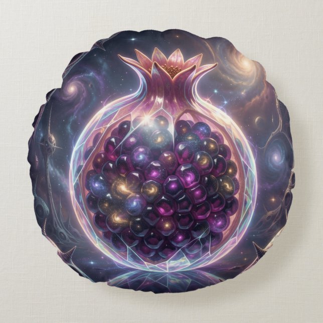 Pomegranate´5 Rund Kudde (Framsidan)