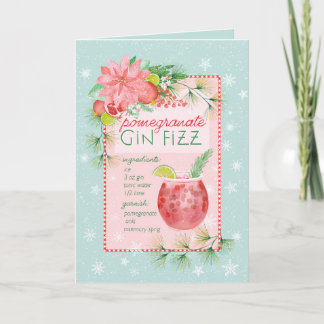 Pomegranate Gin Fizz Helgkort