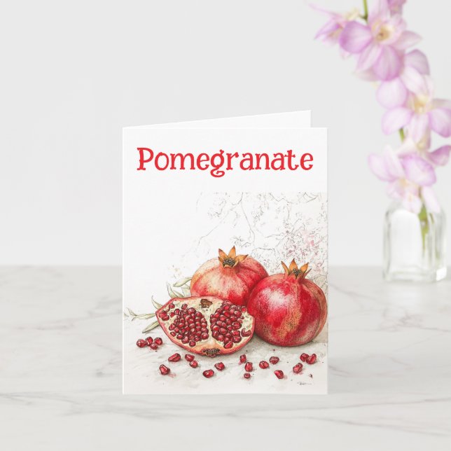 Pomegranate Greeting Card Kort (Orkide)