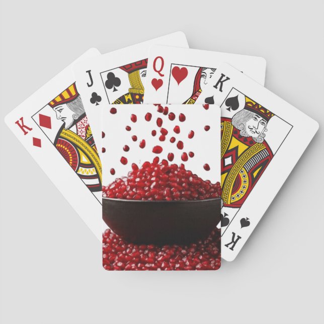 Pomegranate Illustration – Elegant Fruit Design Casinokort (Baksidan)