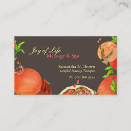 Pomegranate Massage Spa Appointag-kort Tidsbeställning Kort