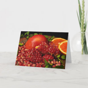 Pomegranate, orange och Mint Kort