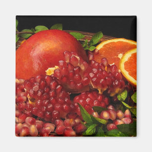 Pomegranate, orange och Mint Magnet