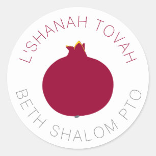 Pomegranate Red Anpassningsbar Stickers Runt Klistermärke